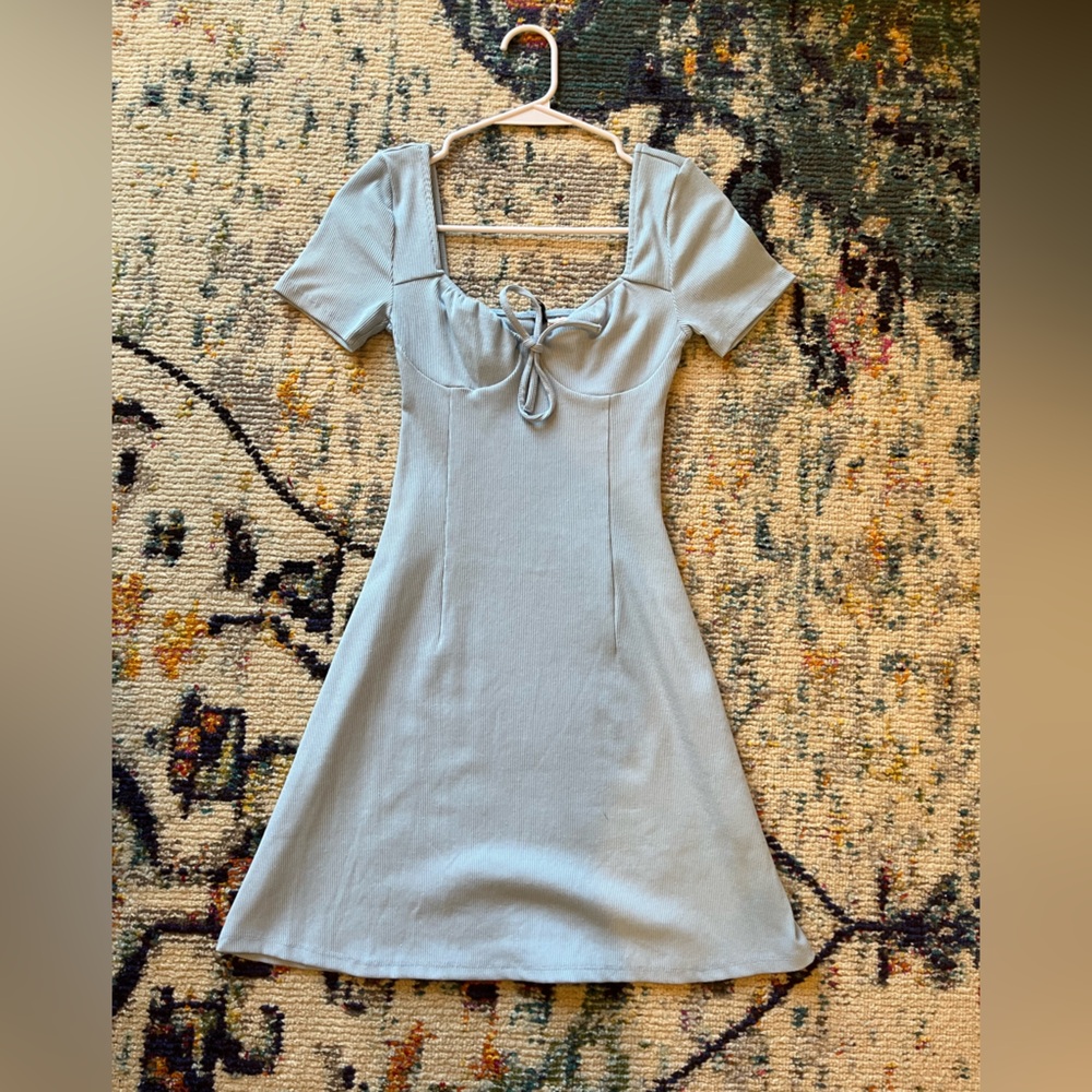H&M Tie-detail ribbed dress